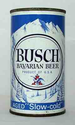 Busch Bavarian Beer Aged "Slow-cold" 12 oz. Flat Top Beer Can-St. Louis, MO.