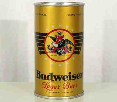 BUDWEISER SUPER CLEAN OI IRTP FLAT TOP BEER CAN ANHEUSER-BUSCH ST LOUIS MISSOURI