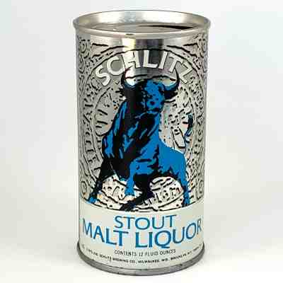 SCHLITZ Stout ML Beer Can 12 oz SS PT Schlitz Brewing Co Milwaukee WI #121-34