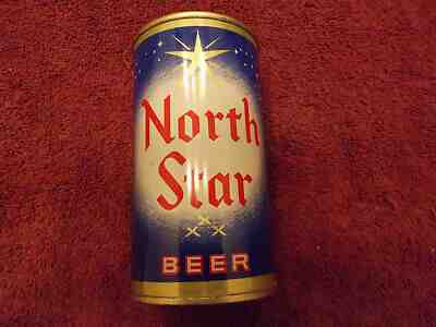 Vintage 1950's North Star Flat Punch Top Beer Can Keglined Gr 1+ Jacob Schmidt