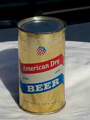 Nice American Dry Extra Premium Lager Beer Flat Top Beer Can. Nice Graphics 