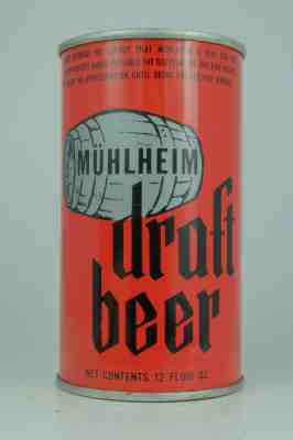 Muhlheim Draft Beer pull-tab can, Muhlheim Brewing Co., Reading Shenandoah  PA