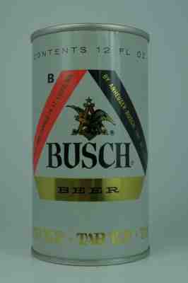  Busch Beer pull-tab can, Anheuser Busch, St. Louis, MO *BEAUTIFUL TEST CAN*