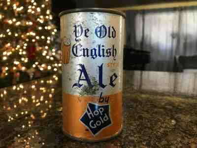 YE OLD ENGLISH ALE FLAT TOP BEER CAN cone pull tab original *** STUNNING COLORS