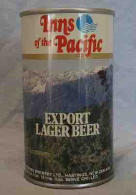 Vintage INNS OF THE PACIFIC Steel Beer Can Pull Tab Air Sealed from New Zealand