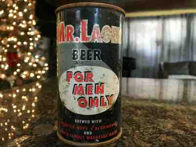 MR LAGER FLAT TOP BEER CAN cone pull zip tab original rare