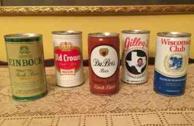 Vtg-Old Crown,Wisconsin Club Gilley’s DeBois  Einbock 12 oz, Empty pull top can