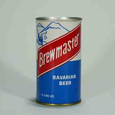 Brewmaster Bavarian Beer Pull Tab Can Maier Brewing LA CA Mountains 45-35 -SHARP
