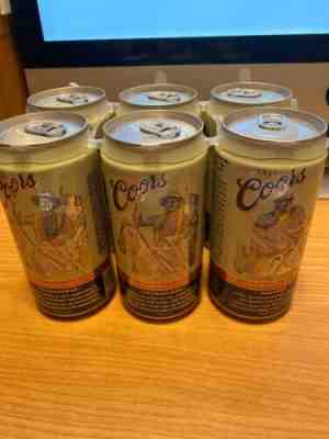 6 Pack John Wayne American Original Coors Beer Cans - Rancher & Cavalryman