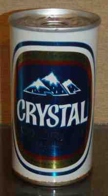 1970s BOTTOM OPENED CRYSTAL COLORADO PULL TAB TOP BEER CAN WALTER PUEBLO CO