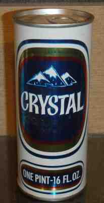 STUNNING CRYSTAL COLORADO PULL TAB BEER CAN BOTTOM OPENED WALTER PUEBLO CO 16 oz