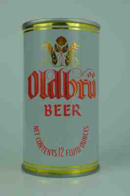 Oldbru pull tab beer can, Burgermeister Brewing, San Francisco, CA *SCARCE*