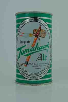 Tomahawk Ale ZIP TAB beer can, International Breweries, Buffalo, NY *STUNNING*
