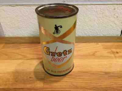 Gretz Beer (74-39) empty flat top beer can by Gretz, Philadelphia, PA