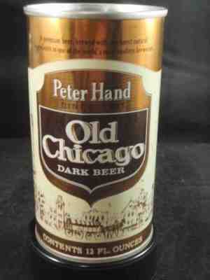 VINTAGE PETER HAND OLD CHICAGO DARK BEER CAN STEEL WITH PULL TAB AIR FILLED USA