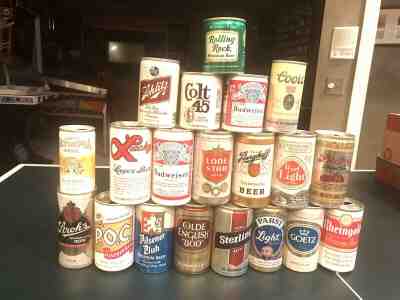 Lot of (20) Vintage Beer Cans - Rheingold, Berghoff, Lone Star, - All late 70s