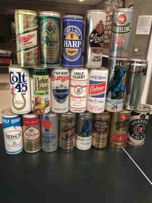 Lot of (20) Vintage Beer Cans most are 16 oz and Taller cans- from late 70s