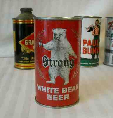 White Bear Strong Flat Top Beer Can