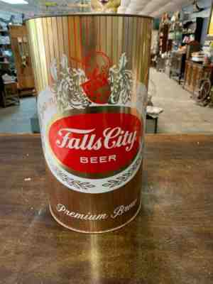 Rare Vintage FALLS CITY BEER Can Trash Can 14.5” Tall Huge Beer Can