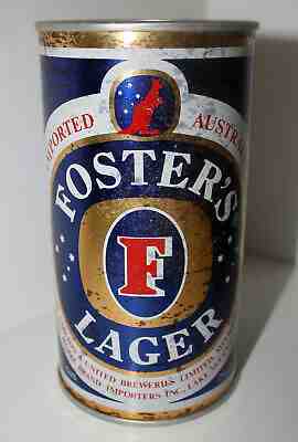 Vintage Foster's Lager Beer Can Steel • Big! 24 FL OZ • Melbourne Australia