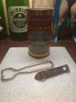 Flat top beer cans Budweiser lager nice!Newark