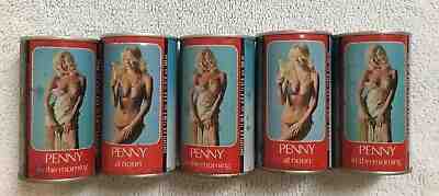 5 Old Pretty Sexy Lady Beer Can Tennents Lager Beer Penny Morning Afternoon 