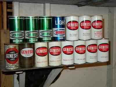 15 Diff Genesee Beer / Ale Cans 2=Ft 1= Zip- 1=Funnel +3 Million Barrel G+NM