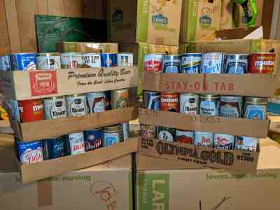 Lot of 140 Vintage Beer Cans !Free FEDEX Shipping!