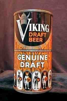 VIKING DRAFT BEER - MID 1950'S - 12OZ FLAT TOP CAN - PENSACOLA - INCREDIBLY RARE