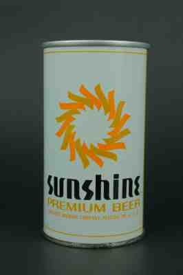 Sunshine Premium pull tab beer can, Sunshine Brewing Co., Reading, PA *STUNNING*