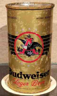 1948 BUDWEISER OI IRTP FLAT TOP BEER CAN ST LOUIS MO ANHEUSER BUSCH KEGLINED