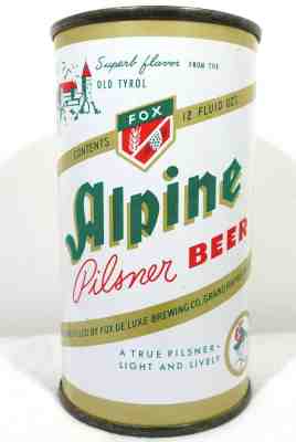 Alpine *Exceptional* *Rare* Grand Rapids, Michigan Flat Top Beer Can 