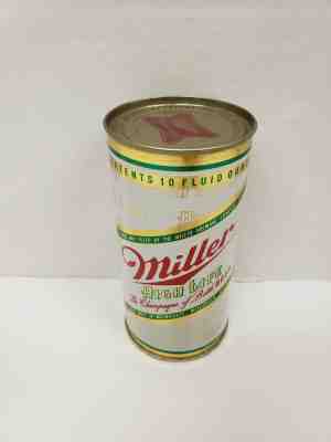 Miller High Life beer can, 10 oz., air sealed, Vanity lid, Milwaukee, Wisconsin