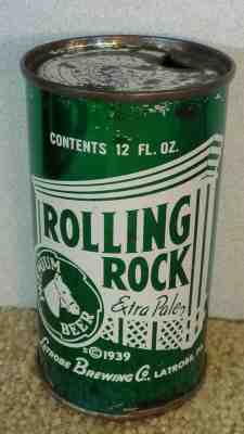 *OLD* Rolling Rock ©1939 flat top Beer can