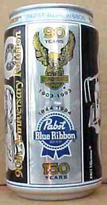 PABST BLUE RIBBON HARLEY-DAVIDSON 90th REUNION Beer CAN Milwaukee WISCONSIN gd1+