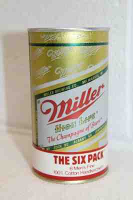 NOS Vtg MILLER HIGH LIFE Beer Can THE SIX PACK Promo Tin 6 Men's Handkerchiefs 