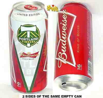 2013 PORTLAND TIMBERS USA MLS SOCCER BUDWEISER PINT BEER CAN OREGON PRO SPORT OR