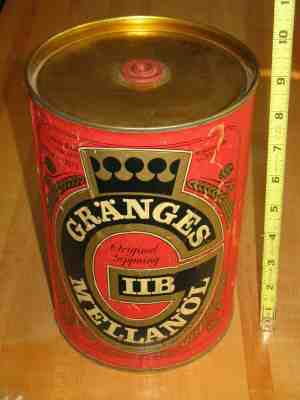 GRANGES Vintage Paper Label 3.8 Liter Beer Can From Sweden. Very Rare!!