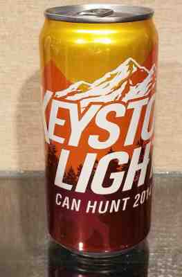 2014 RARE CAN HUNT KEYSTONE BOTTOM OPENED COORS BEER CAN GOLDEN CO TALL 12 OUNCE