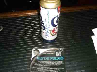 billy dee williams colt 45 beer can 240z autographed
