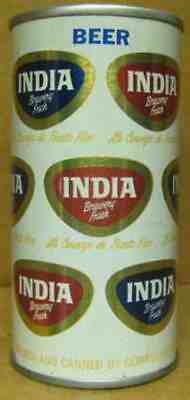 INDIA BEER CERVEZA ss 10oz Pull Tab Beer CAN, Mayaguez, PUERTO RICO Early 1970s