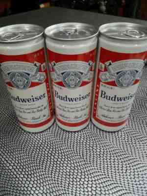 Props  Promotional  Pull Tab Top  BUDWEISER  16 oz. Beer Cans   Empty & Unopened