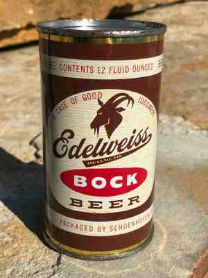 EDELWEISS BOCK BEER CAN *CHICAGO ILLINOIS* SCHOENHOFEN EDELWEISS