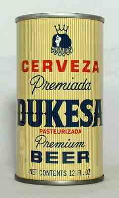 Cerveza Dukesa Premium Beer 12 oz. Pull Top Beer Can-Hammonton, N.J.