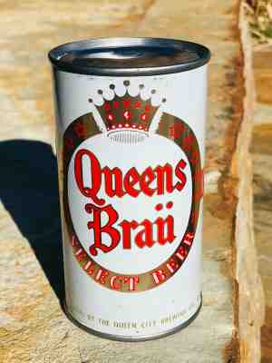 QUEENS BRAU FLAT TOP BEER CAN *MARYLAND* MINTY* 