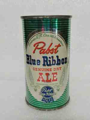 Vintage PBR Pabst Blue Ribbon Ale Milwaukee Wisconsin Flat Top Beer Can
