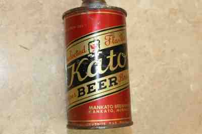 Rare Red And Gold Kato Beer Cone Top Can With Concave Bottom Mankato Brewing MN