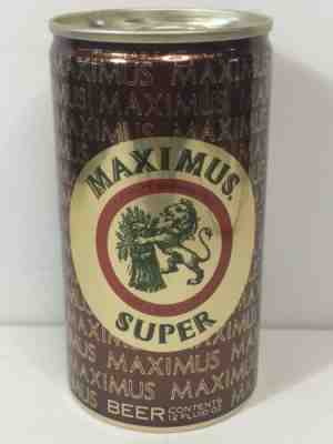 Maximus Super AIR FILLED Aluminum Beer Can Extremely Clean w/ No Dents