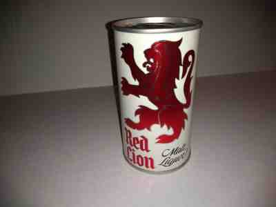 RED LION MALT LIQUOR STRAIGHT STEEL PULL TAB BEER CAN #113-5  CINCINNATI, OHIO