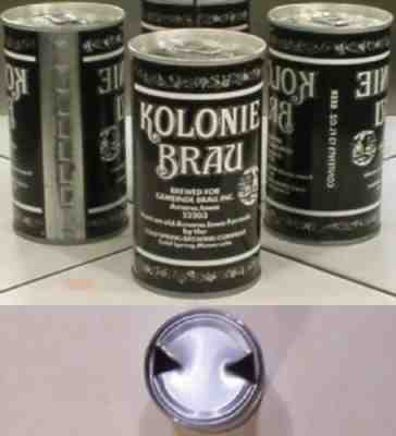 Kolonie Brau Beer Wide Seam Can Gemeinde Brau Inc Amana Iowa Cold Spring Mn K46